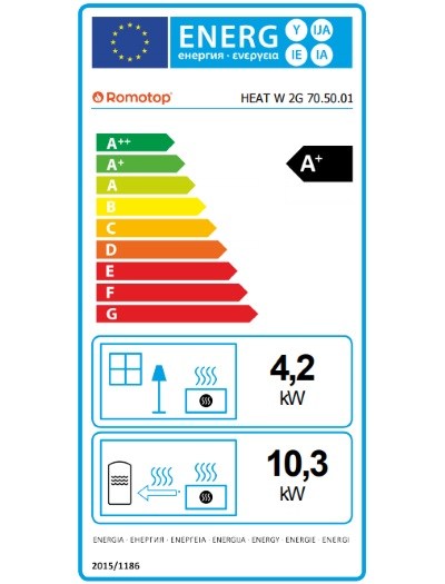 HEAT W 2g 70.50.01 - fireplace insert with hot-water exchanger